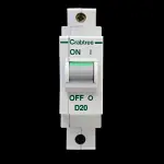 CRABTREE 20 AMP CURVE D 10kA MCB CIRCUIT BREAKER POLESTAR