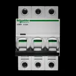 SCHNEIDER 32 AMP CURVE D 10kA TRIPLE POLE MCB CIRCUIT BREAKER A9F55332 IC60H