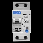 BACO 63 AMP 100mA DOUBLE POLE RCD TYPE A 0660 322