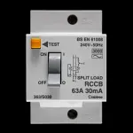 CRABTREE 63 AMP 3kA 30mA DOUBLE POLE RCCB RCD STARBREAKER SPLIT LOAD 363/S030