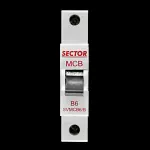 SECTOR B 6 MCB 6kA CIRCUIT BREAKER SVMCB6/B RED