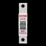SECTOR B 20 MCB 6kA CIRCUIT BREAKER SVMCB20/B RED