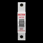 SECTOR 40 AMP CURVE B 6kA MCB CIRCUIT BREAKER SVMCB40/B RED