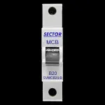 SECTOR B 20 MCB 6kA CIRCUIT BREAKER SVMCB20/B BLUE