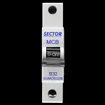 SECTOR 32 AMP CURVE B 6kA MCB CIRCUIT BREAKER SVMCB32/B BR