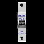 SECTOR 40 AMP CURVE B 6kA MCB CIRCUIT BREAKER SVMCB40/B BR
