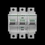 CRABTREE 63 AMP TYPE 3 M9 TRIPLE POLE MCB CIRCUIT BREAKER POLESTAR