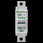 CRABTREE 63 AMP CURVE D 10kA MCB CIRCUIT BREAKER POLESTAR