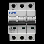 EATON 40 AMP CURVE C 10kA TRIPLE POLE MCB CIRCUIT BREAKER EMCH340