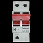 CRABTREE 100 AMP DOUBLE POLE MAIN SWITCH DISCONNECTOR 100/MI2 STARBREAKER