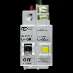 MEM 6 AMP TYPE 3 M9 30mA DOUBLE POLE MCB-RCD RCBO 61MB3R