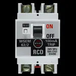 WYLEX 63 AMP 100mA DOUBLE POLE RCD WSEM 63/2