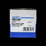 CHINT 100 AMP 100mA FOUR POLE RCCB RCD NL1-100 200757