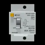 CRABTREE 80 AMP 3kA 30mA DOUBLE POLE RCCB RCD STARBREAKER SPLIT LOAD 380/S030