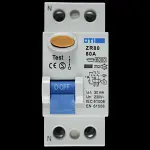 CTI 80 AMP 30mA DOUBLE POLE RCD TYPE AC ZR80