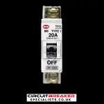 MEM 20 AMP TYPE 1 M6 MCB CIRCUIT BREAKER 201QEB