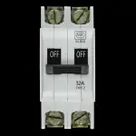 MK 32 AMP TYPE 2 M6 DOUBLE POLE MCB CIRCUIT BREAKER LN 8532