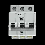 MEM 40 AMP CURVE B M9 TRIPLE POLE MCB CIRCUIT BREAKER 403MB GREY