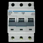 HAGER 20 AMP CURVE D 10kA TRIPLE POLE MCB CIRCUIT BREAKER ND320 464320