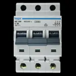 HAGER 50 AMP CURVE C 10kA TRIPLE POLE MCB CIRCUIT BREAKER NC350 463350