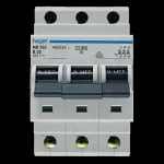 HAGER 32 AMP CURVE B 10kA TRIPLE POLE MCB CIRCUIT BREAKER NB332 462332