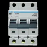 HAGER 50 AMP CURVE B 10kA TRIPLE POLE MCB CIRCUIT BREAKER NB350 462350