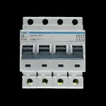 HAGER 6 AMP CURVE C 25kA FOUR POLE MCB CIRCUIT BREAKER NR406 478406