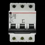 CGD 20 AMP CURVE C 10kA TRIPLE POLE MCB CIRCUIT BREAKER LEB-C20