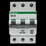 CRABTREE 63 AMP CURVE C 10kA TRIPLE POLE MCB CIRCUIT BREAKER 6HT63C BC