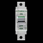 CRABTREE 40 AMP TYPE 3 M9 MCB CIRCUIT BREAKER POLESTAR