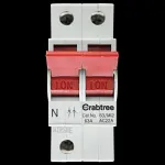 CRABTREE 63 MAIN SWITCH DISCONNECTOR DOUBLE POLE STARBREAKER 63/MI2