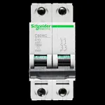 SCHNEIDER 10 AMP CURVE C 10kA DOUBLE POLE MCB CIRCUIT BREAKER C60HC 25658