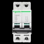 SCHNEIDER 40 AMP CURVE C 10kA DOUBLE POLE MCB CIRCUIT BREAKER C60HC 25663