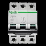 SCHNEIDER 63 AMP CURVE B 10kA TRIPLE POLE MCB CIRCUIT BREAKER C60HB 25876