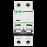 SCHNEIDER 6 AMP CURVE C 10kA DOUBLE POLE MCB CIRCUIT BREAKER A9F54206 IC60H