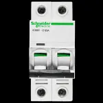 SCHNEIDER 63 AMP CURVE C 10kA DOUBLE POLE MCB CIRCUIT BREAKER A9F54263 IC60H
