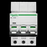 SCHNEIDER 63 AMP CURVE D 10kA TRIPLE POLE MCB CIRCUIT BREAKER IKQ A9F58363