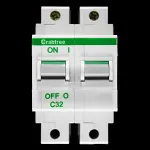 CRABTREE 32 AMP CURVE C 16kA DOUBLE POLE MCB CIRCUIT BREAKER POLESTAR 62C/32