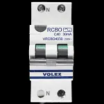VOLEX 40 AMP CURVE C 10kA 30mA DOUBLE POLE RCBO TYPE AC VRCBO4030