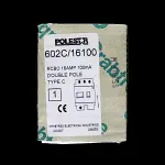 CRABTREE 16 AMP CURVE C 10kA 100mA DOUBLE POLE RCBO TYPE AC POLESTAR 602C/16100