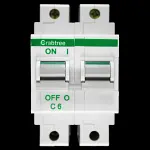 CRABTREE 6 AMP CURVE C 16kA DOUBLE POLE MCB CIRCUIT BREAKER POLESTAR 62C/06