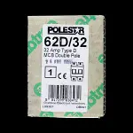 CRABTREE 32 AMP CURVE D 10kA DOUBLE POLE MCB CIRCUIT BREAKER POLESTAR 62D/32