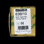 CRABTREE 10 AMP CURVE B 16kA TRIPLE POLE MCB CIRCUIT BREAKER POLESTAR 63B/10