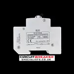 VOLEX B 20 MCB 6kA CIRCUIT BREAKER VB20 WC