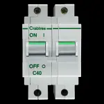 CRABTREE 40 AMP CURVE C 16kA DOUBLE POLE MCB CIRCUIT BREAKER POLESTAR