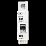 MEM 20 AMP TYPE 2 M9 MCB CIRCUIT BREAKER 201MB2 GREY