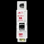 BILL 6 AMP CURVE B M9 MCB CIRCUIT BREAKER T061B RED