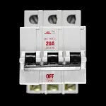 BILL 20 AMP CURVE C M9 TRIPLE POLE MCB CIRCUIT BREAKER T203C RED