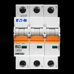 EATON 63 AMP CURVE B 10kA TRIPLE POLE MCB CIRCUIT BREAKER EMBH363