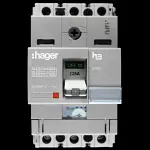 HAGER 125 AMP 18kA TRIPLE POLE MCCB HDA125U1 X160 313069